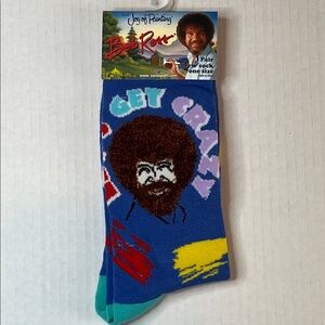 Bob Ross Graphic Novelty Socks NWT Unisex